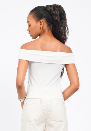 Off Shoulder Short Sleeve Top