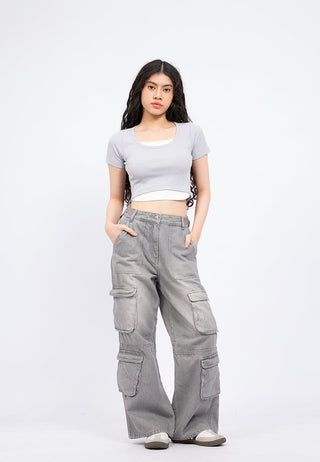 Crew Neck Double Layer T-Shirt