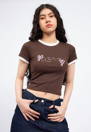 Contrast Hem Graphic T-Shirt