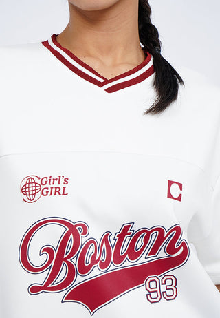 Short Sleeve Graphic Jersey Top