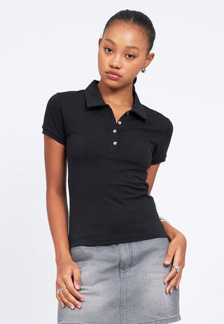 Short Sleeve Collared Top