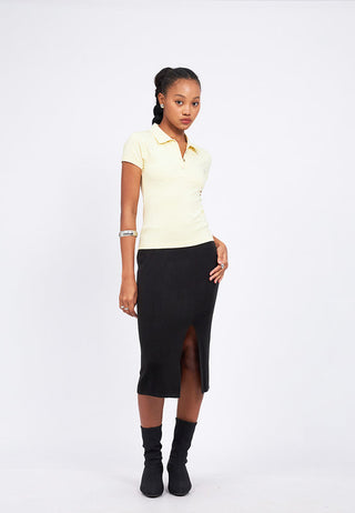 Short Sleeve Collared Top