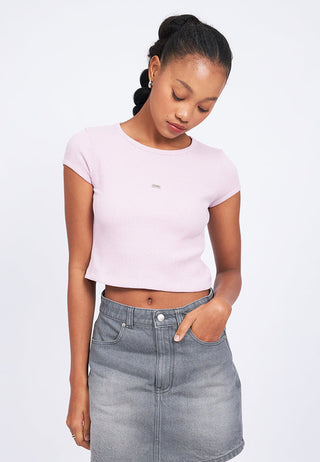 Cap Sleeve Fitted T-Shirt