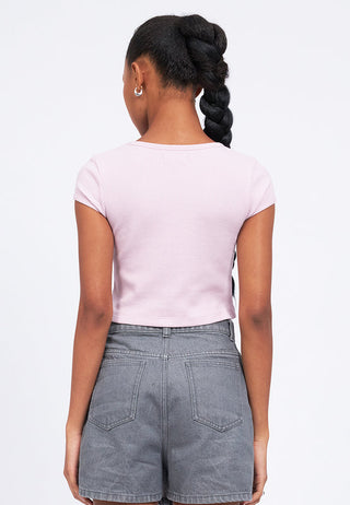 Cap Sleeve Fitted T-Shirt