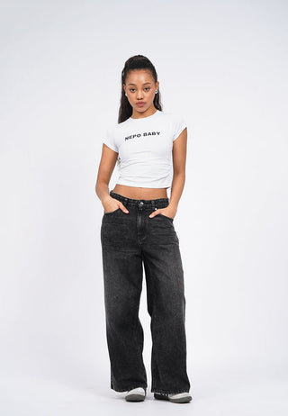 Side Ruched Graphic T-Shirt