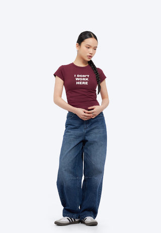 Side Ruched Graphic T-Shirt
