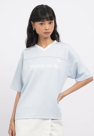 Oversized V-Neck Graphic T-Shirt