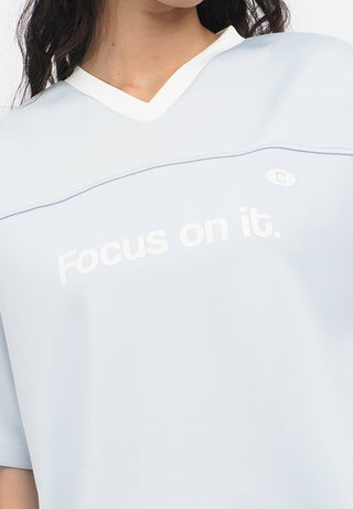 Oversized V-Neck Graphic T-Shirt