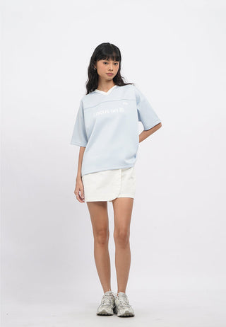 Oversized V-Neck Graphic T-Shirt