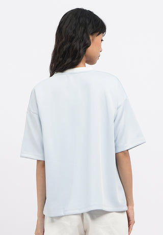 Oversized V-Neck Graphic T-Shirt
