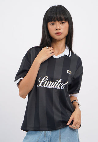 V-Neck Short Sleeve Printed Jersey