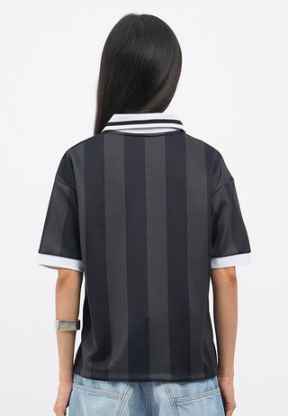 V-Neck Short Sleeve Printed Jersey