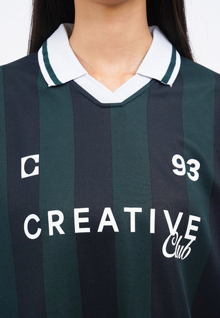 V-Neck Short Sleeve Printed Jersey