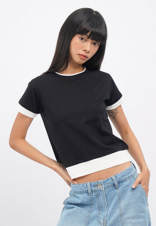 Contrast Layer Short Sleeve T-Shirt