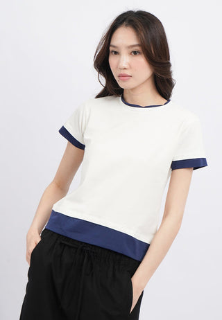 Contrast Layer Short Sleeve T-Shirt