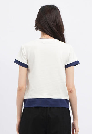 Contrast Layer Short Sleeve T-Shirt
