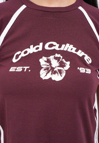 Short Sleeve Graphic Raglan Top