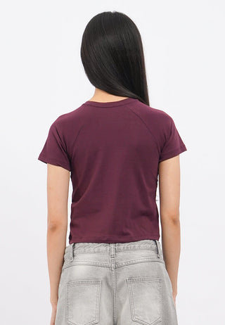 Short Sleeve Graphic Raglan Top