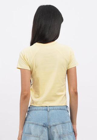 Short Sleeve Graphic Raglan Top