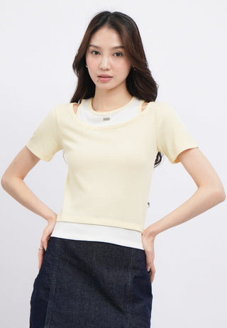 Double Layer Fitted Rib Top
