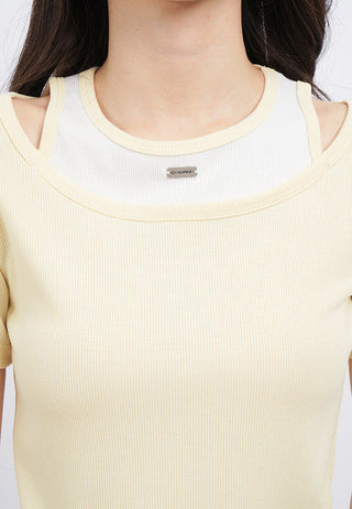 Double Layer Fitted Rib Top