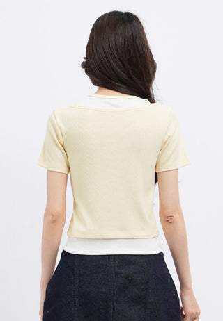 Double Layer Fitted Rib Top