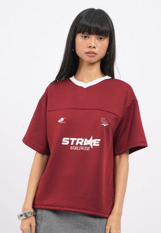 Oversized V-Neck Jersey Top