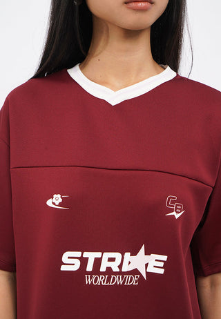 Oversized V-Neck Jersey Top