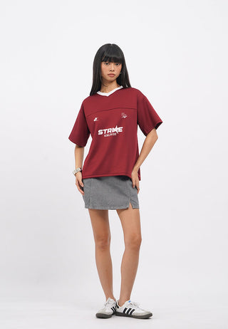 Oversized V-Neck Jersey Top