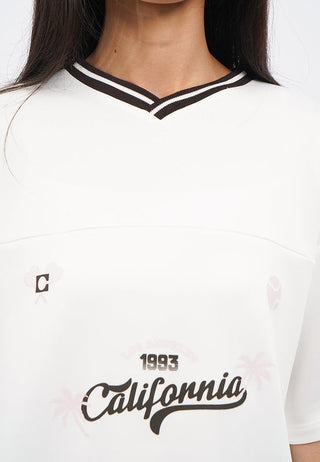 Oversized V-Neck Jersey Top