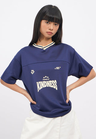 Oversized V-Neck Jersey Top