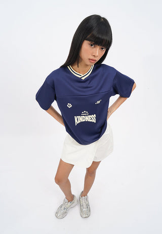 Oversized V-Neck Jersey Top