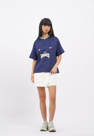 Oversized V-Neck Jersey Top