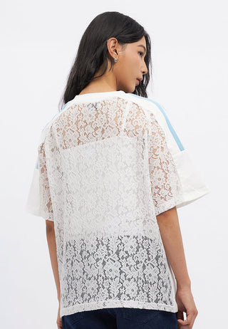 Oversized Short Sleeve Lace Jersey