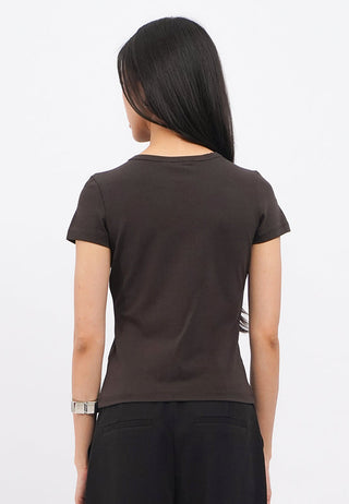 Fitted Button Up Short Sleeve Top