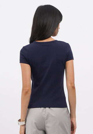 Fitted Button Up Short Sleeve Top