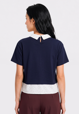 Double Layer Collared Top