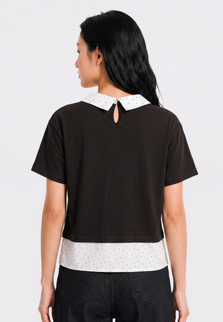 Double Layer Collared Top
