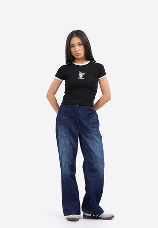 Kuromi Short Sleeve Rib T-Shirt