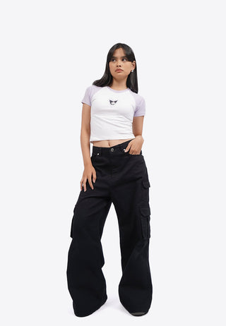 Kuromi Raglan Short Sleeve T-Shirt