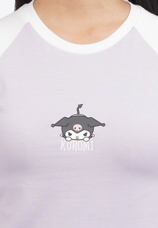 Kuromi Raglan Short Sleeve T-Shirt