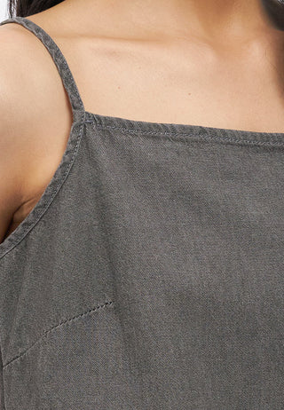 Square Neck Chambray Tank Top