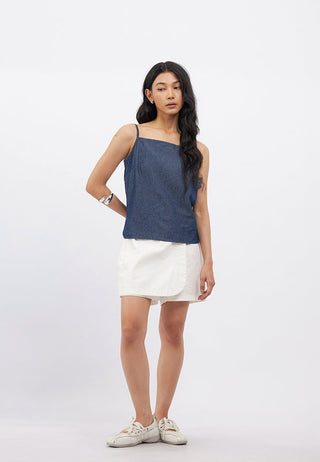 Square Neck Chambray Tank Top