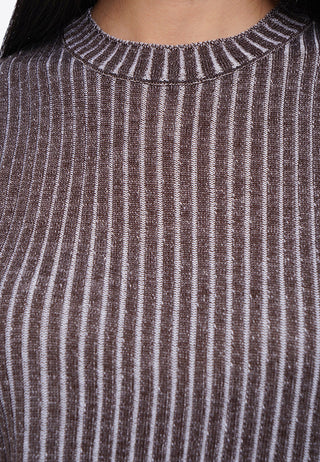 Stripes Sleeveless Knit Top