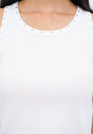 Round Neck Tank Top with Studs