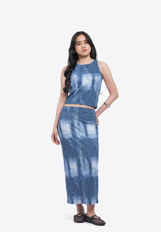 Printed Rib Racer Tanktop