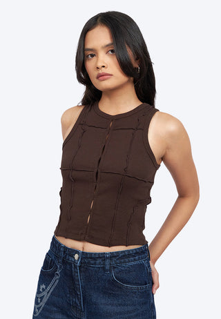 Overlocked Details Tank Top