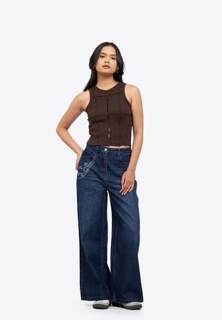 Overlocked Details Tank Top