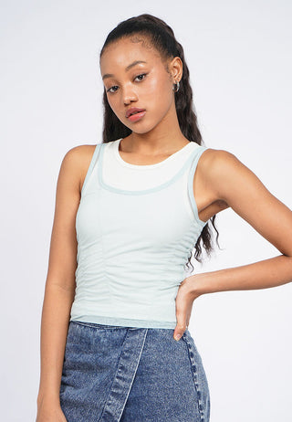 Double Layer Sheer Tank Top