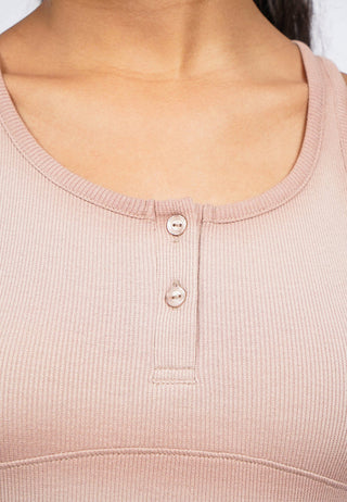 Washed Effect Fitted Tank Top